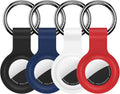 4 Pack Silicone Airtag Holder Keychain for Airtag 1St & 2Nd Gen