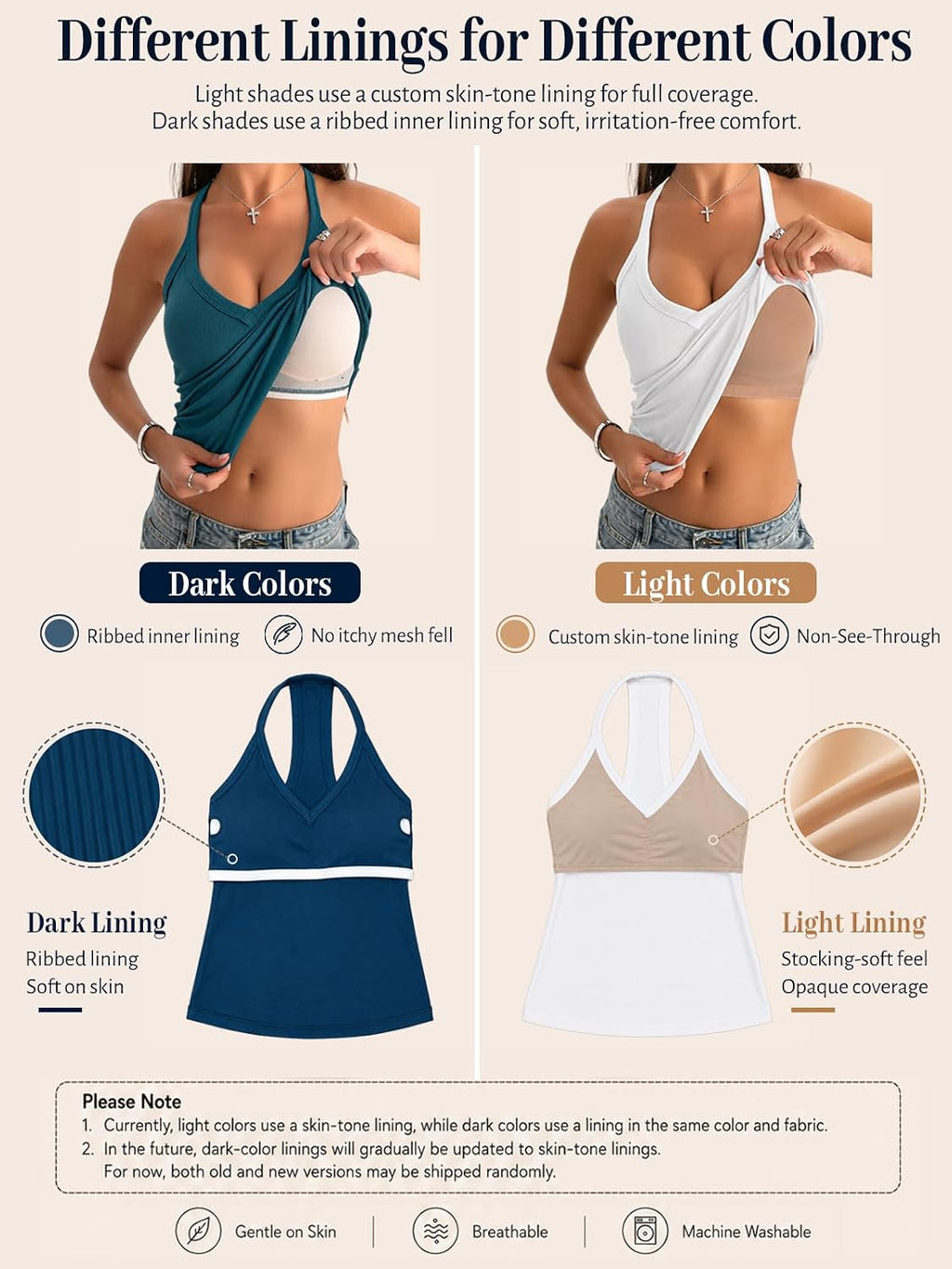 V Neck Cotton Tank Tops with Built-In Shelf Bra Sleeveless Racerback Fitted Basic Cami Shirts